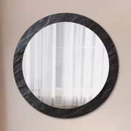 Lustra - Lustro z nadrukiem okrągłe Czarny kamień - miniaturka - grafika 1