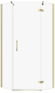 Kabiny prysznicowe - Cersanit Kabina PRYSZNICOWA PIĘCIOKĄTNA CITY ZŁOTA 80X80X195 PRAWA TRANS. - miniaturka - grafika 1