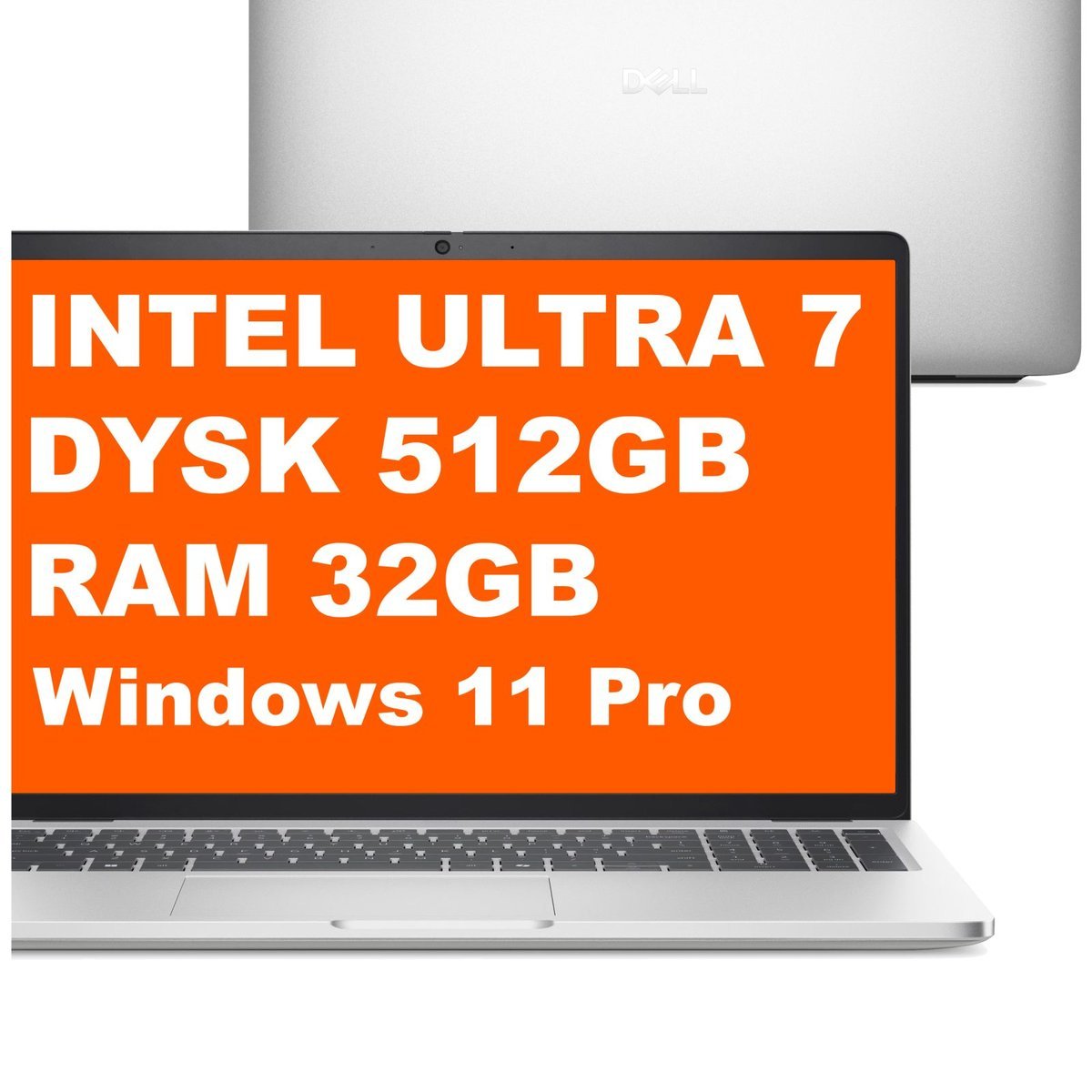 Dell Pro 16 Plus / PRO0186557-R0023705-SA / Ultra 7 / 32GB / 512GB / Intel Arc / FHD+ / Win 11 Pro / Srebrny PRO0186557-R0023705-SA_32GB_500SSD