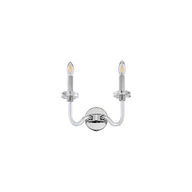 Lampy ścienne - Nowodvorski Pałacowa LAMPA ścienna HAMPTON 8155 świecznikowa OPRAWA metalowy kinkiet chrom przezroczysty 8155 - miniaturka - grafika 1