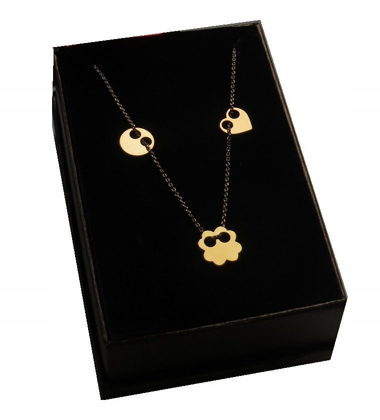 Naszyjnik trzy zawieszki CELEBRYTKA srebro 925 45c