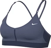 Biustonosze - Nike DF Indy dekolt biustonosz rozproszony niebieski/północny granatowy/Wh XL - miniaturka - grafika 1