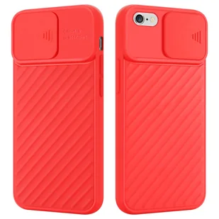 Pokrowiec Do Apple iPhone 6 / 6S Etui w Czerwony Mat Ochrona kamery TPU Obudowa Case Cover Cadorabo - Etui i futerały do telefonów - miniaturka - grafika 1