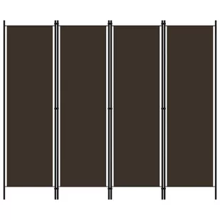 Parawan 4-panelowy, brązowy, 200 x 180 cm - Parawany - miniaturka - grafika 1