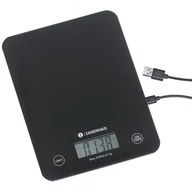 Wagi kuchenne - Elektroniczna waga kuchenna, ładowana przez usb, 21,5 x 16 cm, czarna ZS-073553 - miniaturka - grafika 1