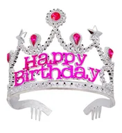 Dodatki do strojów karnawałowych - TIARA HAPPY BIRTHDAY DZIECIĘCA - miniaturka - grafika 1