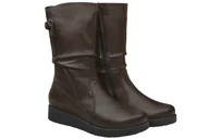 Kozaki damskie - Kozaki AXEL Comfort 4400 H Brąz ocieplane na Haluksy Kosela Medic 9400 Brązowe - miniaturka - grafika 1