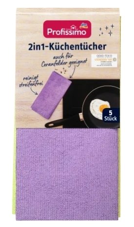 Profissimo, Ręczniki kuchenne 2w1, 5 sztuk (PRODUKT Z NIEMIEC)