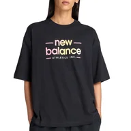 Koszulki sportowe damskie - Koszulka damska New Balance WT53916BK - czarna - miniaturka - grafika 1