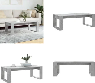 vidaXL Stolik kawowy betonowy szary 102x50x35 cm Materiał drewnopochodny - Stolik kawowy - Stoliki kawowe - Stolik boczny - Stolik sofowy - Ławy i stoliki kawowe - miniaturka - grafika 1