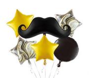 Balony i akcesoria - Balony foliowe zestaw Urodzinowy Wąsy, 7 el. - miniaturka - grafika 1