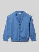 Swetry dla chłopców - Kardigan o kroju regular fit z imitacji dzianiny - miniaturka - grafika 1