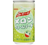 Napoje gazowane - Sangaria Fuwatto Melon Cream Soda 190ml - miniaturka - grafika 1