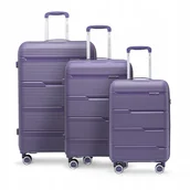 Walizki - PUCCINI Zestaw WALIZEK Podróżnych Komplet Twarde Polipropylen 3w1 PP023-7D - miniaturka - grafika 1