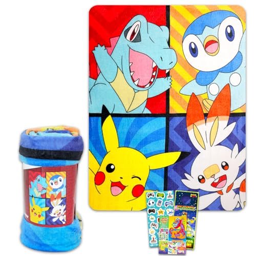 Pokemon Fleece Blanket Set - Bundle with 46