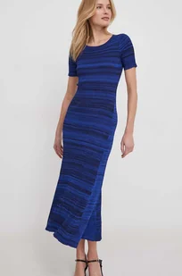 Desigual sukienka kolor granatowy maxi rozkloszowana - Sukienki - miniaturka - grafika 1