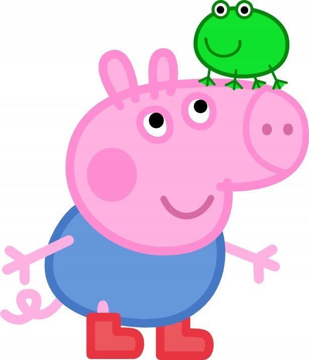 Naklejka Uv Wypukła Ozdobna DTF UV Aplikacja Świnka George Peppa Pig