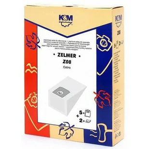Zelmer K & M Worki K&M Z08 2000F 5szt + 2 filtry - Worki do odkurzaczy - miniaturka - grafika 1