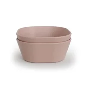 Miseczki i talerzyki dla dzieci - Mushie Mushie - 2 Miseczki Square Blush - miniaturka - grafika 1