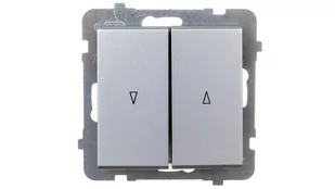 Ospel Sonata srebrny łącznik żaluzyjny ŁP-7R/m/38 ŁP-7R/m/38 - Wyłączniki światła i elektryczne - miniaturka - grafika 1