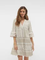 Sukienki - Vero Moda Sukienka w kolorze biało-beżowym - miniaturka - grafika 1