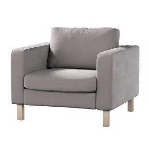 Dekoria pl pl Pokrowiec na fotel Karlstad krótki gołębi szary 89 x 89 x 64 cm Velvet 619-704-11 - Pokrowce na meble - miniaturka - grafika 1
