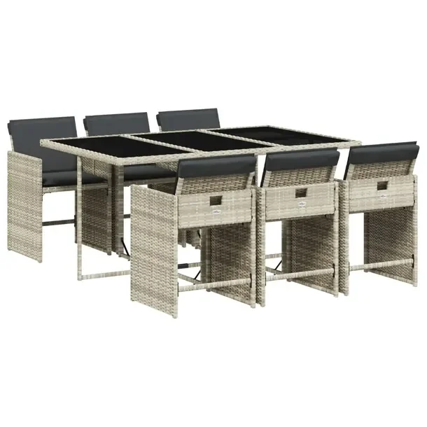 Zestaw mebli ogrodowych 165 x 106 x 73 cm, kolor jasnoszary, antracytowy