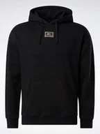 Bluzy męskie - REEBOK - BLUZA MĘSKA Z KAPTIUREM - BB BBALL HW FLEECE HOOD HU2015 czarna - miniaturka - grafika 1