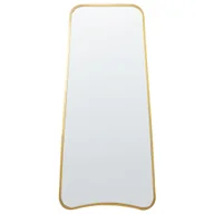 Lustra - Metalowe lustro ścienne 58 x 122 cm złote LEVET Lumarko! - miniaturka - grafika 1