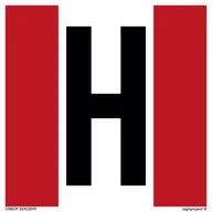 Systemy ekspozycyjne i znaki informacyjne - BB013 HYDRANT ZEWNĘTRZNY, ON - BLACHA OCYNK; (500X500MM) - miniaturka - grafika 1