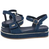 Sandały damskie - Sandały Sandal Blue T3A2-33788-1828 800 (TH1306-a) Tommy Hilfiger - miniaturka - grafika 1