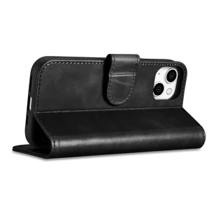 iCarer Oil Wax Wallet Case 2in1 etui iPhone 14 skórzany pokrowiec z klapką Anti-RFID czarny (WMI14220721-BK) - Etui i futerały do telefonów - miniaturka - grafika 7