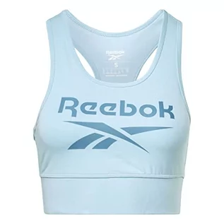 Biustonosze - Reebok Damski biustonosz sportowy, niebieska perła, S - grafika 1