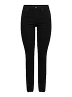 Spodnie damskie - PIECES Damskie spodnie jeansowe, czarny denim, 31W / 32L - miniaturka - grafika 1