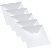 Scrapbooking - Koperta do kartki biała 15x15 - Rzeczy z papieru - 5szt - miniaturka - grafika 1