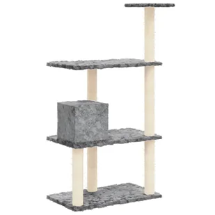 Lumarko Drapak dla kota z sizalowymi słupkami, jasnoszary, 119 cm! - Drapaki dla kotów - miniaturka - grafika 6