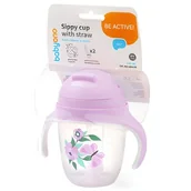 Butelki dla niemowląt - Kubek BABYONO 1464 05 240 ml Różowy - miniaturka - grafika 1