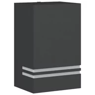 Lampy ogrodowe - vidaXL Kinkiet zewnętrzny, czarny, stal nierdzewna - miniaturka - grafika 1