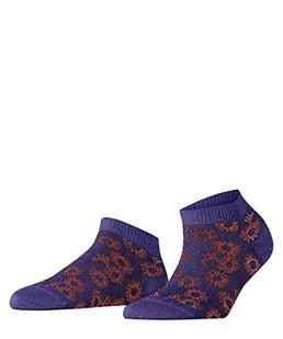 FALKE Kobiety Skarpety do trampek Daisy Fantasy W SN Trwały Lyocell krótkie z wzorem 1 Para, Fioletowy (Rich Purple 8305), 39-42 - Skarpetki damskie - miniaturka - grafika 1