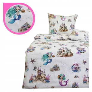 Pościel Dziecięca 140x160 + 50x60 Syrenki Produkt Polski Bawełna - Pościel dla dzieci - miniaturka - grafika 1
