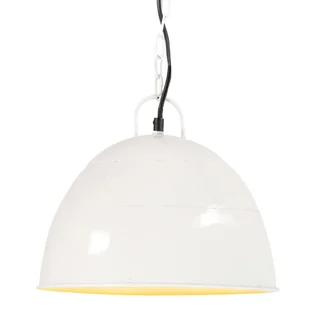 VidaXL Industrialna lampa wisząca, 25 W, biała, okrągła, 31 cm, E27 320549  VidaXL - Lampy pozostałe - miniaturka - grafika 1