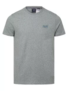 Superdry - T-shirt męski, niebieski|szary - Koszulki męskie - miniaturka - grafika 1