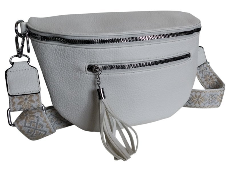 Nerka Damska Na Ramię, Torebka Damska Listonoszka, Mała Saszetka, Biały