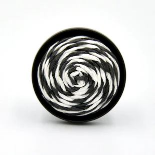 Gałka meblowa METALOWA kpl 2szt uchwyt meblowy szuflady CZARNY boho sznurek - Meble modułowe i akcesoria - miniaturka - grafika 1