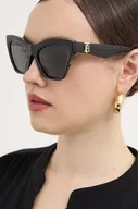 Okulary przeciwsłoneczne - Burberry okulary przeciwsłoneczne damskie kolor czarny 0BE4420U - miniaturka - grafika 1