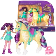 Lalki dla dziewczynek - Unicorn Academy Akademia Jednorożców Zestaw Figurki Ava & Leaf dziewczyna i jednorożec + akcesoria - miniaturka - grafika 1