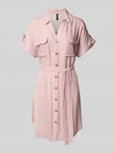 Sukienki - Sukienka mini taliowana z czystej wiskozy model ‘BUMPY’ - miniaturka - grafika 1