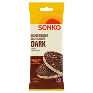 Zdrowa żywność - Sonko Wafle ryżowe w czekoladzie deserowej 65 g - miniaturka - grafika 1