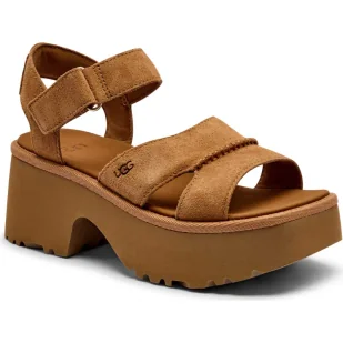 UGG Skórzane sandały W NEW HEIGHTS ANKLE STRAP - Sandały damskie - miniaturka - grafika 1