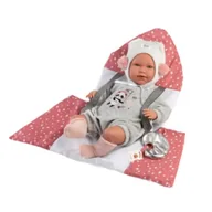 Lalki dla dziewczynek - Lalka bobas Mimi płaczacą z nosidełkiem 42cm - miniaturka - grafika 1